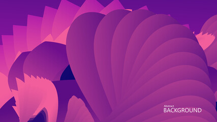 Abstract background of Fan shape in purple and pink
