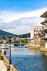 Scenery along the Otaru Canal in Otaru City, Hokkaido, Japan