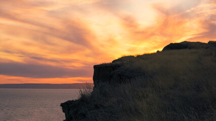 Fototapeta premium sunset in the mountains