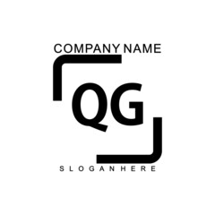 Fototapeta na wymiar Unique attractive creative modern initial initial based QG letter icon logo 