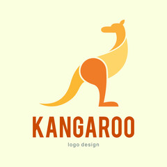 Kangaroo animal logo icon symbol design template