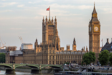 Fototapeta premium Big Ben and Victoria Tower of Palace of Westminster in London, UK