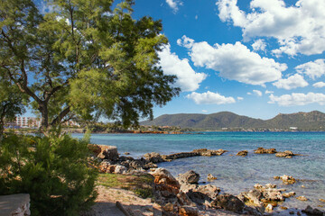 Fototapeta na wymiar Holiday trip to Cala Millor - Mallorca island, ,mediterranean,Europe