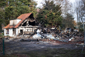 Burned down building in Rijswijk (NL)