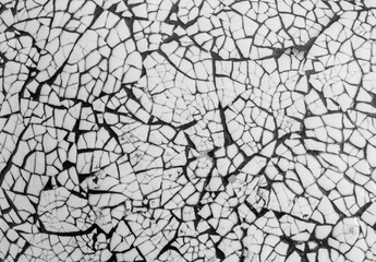 texture of the old cracked stone mosaic