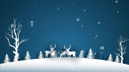 2D Motion graphics Merry Christmas concept, Happy Christmas companions. - Powered by Adobe