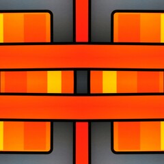 brightly red and orange coloured rectangular blocks on a grey background patterns and designs