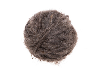 ball of natural wool isolated