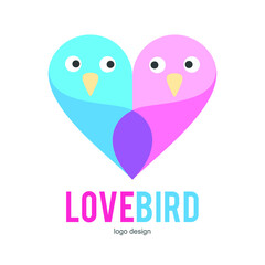 love bird logo icon symbol design template