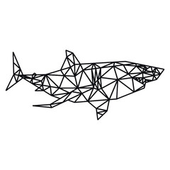 Sea animal low poly geometric polygonal triangle design