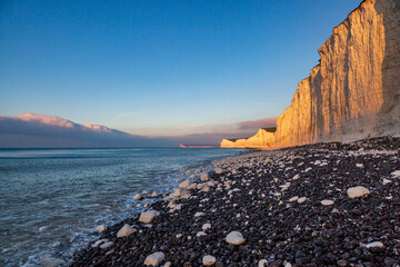 The Seven Sisters Cliffs with Morning Light