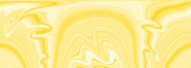 Yellow marble texture background. Template for various purposes. Abstract illustration with brown and white waves.