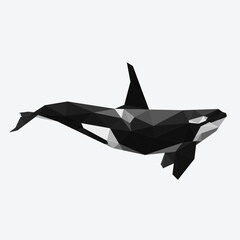 Sea animal low poly geometric polygonal triangle design © Akhsin