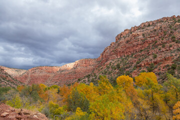 Scenic Verde Canyon Arizona Landscape in Autumn