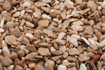background of small pebbles close up