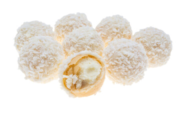 coconut truffle isolated