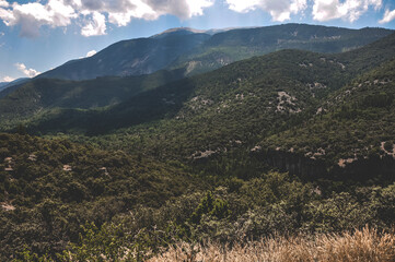 Naklejka premium landscape in the mountains