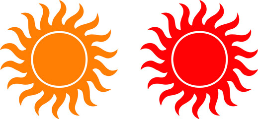 sun icon isolated on white background