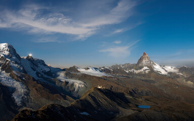 Fototapeta na wymiar Matterhorn, view from Hohtaelli, Zermatt, Switzerland