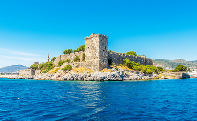 Bodrum castle view from sea in Bodrum