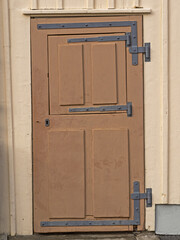 The old door with the iron fittings