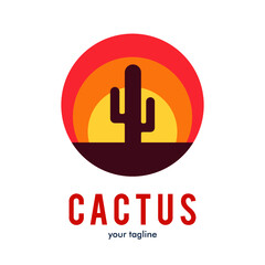 Cactus logo icon symbol design