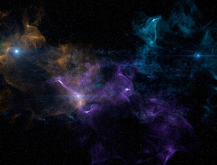 Abstract galaxy and nebula illustration