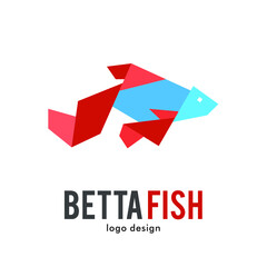 Betta fish logo icon symbol design 