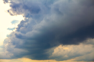 Nimbostratus clouds cover the sky 