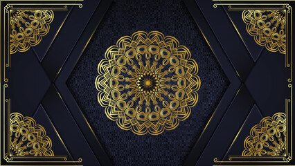 luxury ornamental Elegant Arabic Islamic royal style Decorative mandala background Can be used in Ramadan Kareem greeting cards, Ramadan banner, islamic banner, wedding card, banner, poster,