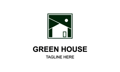 Green house apartment logo design template-Resident Homes  it's good for symbolize a property or housing business.