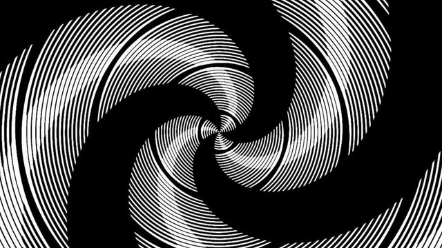 Beautiful effect of rotating lines forming a tunnel.