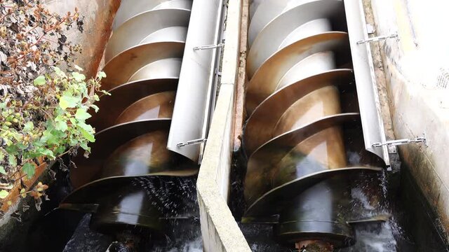 Screws with pumps used in sewage cleaning