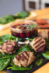 meat with cherry sauce