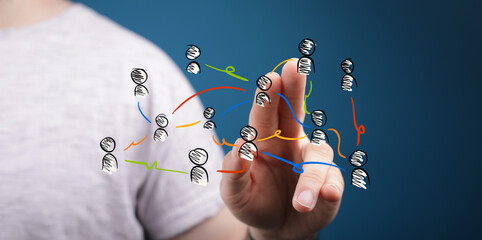 conference Digital Network and data concept