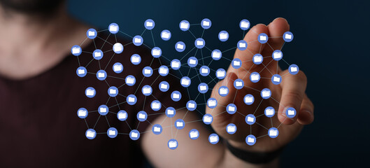 data network 3d digital info