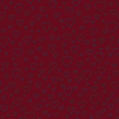 Valentine's day, Mother's Day hand drawn doodle seamless pattern. Marker drawn different heart shapes and silhouettes. Sweet love texture for postcards, wrapping paper, textiles and decorative prints.