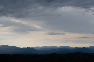clouds over the mountains