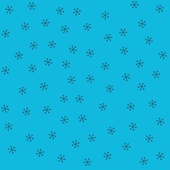 Seamless Christmas pattern doodle with hand random drawn snowflakes.Wrapping paper for presents, funny textile fabric print, design,decor, food wrap, backgrounds. new year.Raster copy.Sky blue, black