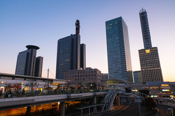 Obraz premium さいたま新都心 夕方