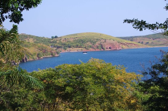 Landscape on lake Tanganyika in Tanzania