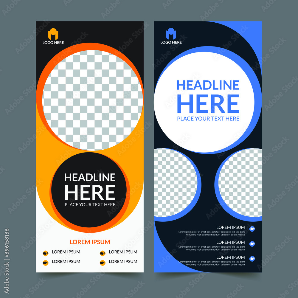 Sticker roll up banner design