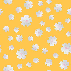 Fototapeta na wymiar Flower Seamless Pattern Background. Vector Illustration