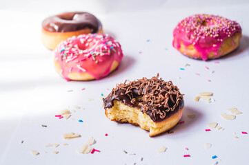 Glazed donuts with sprinkles