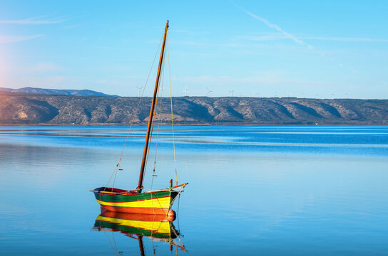 Barque,Etang de Salses-Leucate,Occitanie.