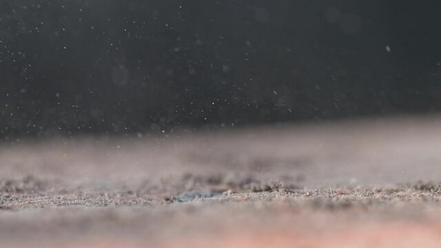 Supper Slow Motion Detail Shot of Hammering a Nail at 1000 fps.