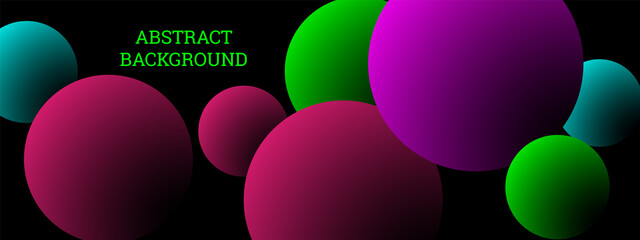 Multi-colored balls scattered randomly. background design, cover. Volumetric background, vector.