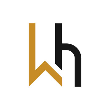 Initial letter wh logo or hw logo vector design template