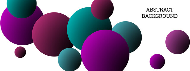 Multi-colored balls scattered randomly. background design, cover. Volumetric background, vector.