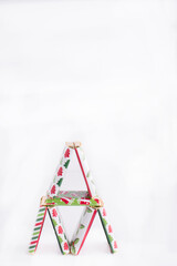 Tower of colorful christmas chocolates